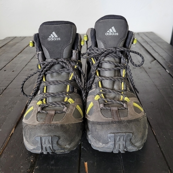 Adidas Hiking Boots AX1 Men\'s 8.5 Grey Neon Yellow Goretex Speed Grip Outdoors main image 5